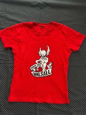Red Graphic 'Born in Walsall' T-Shirt